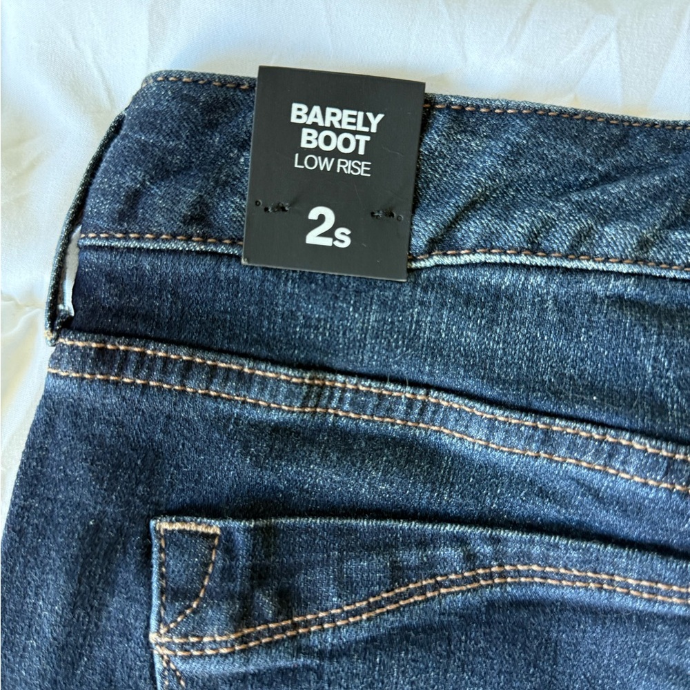 Express Barely Boot Low Rise denim